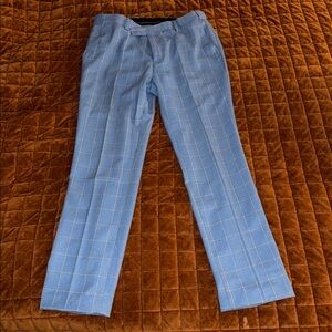 Source Unknown Light Blue Plaid Men's Dress Pants